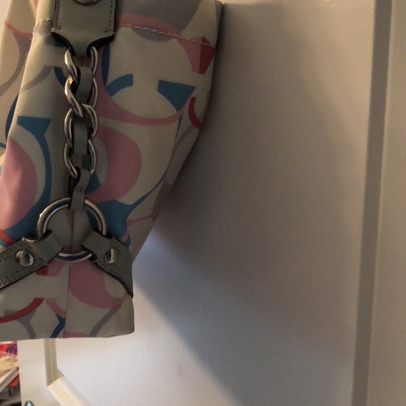 Small hobo coach purse white with many summer colors - Picture 4 of 6